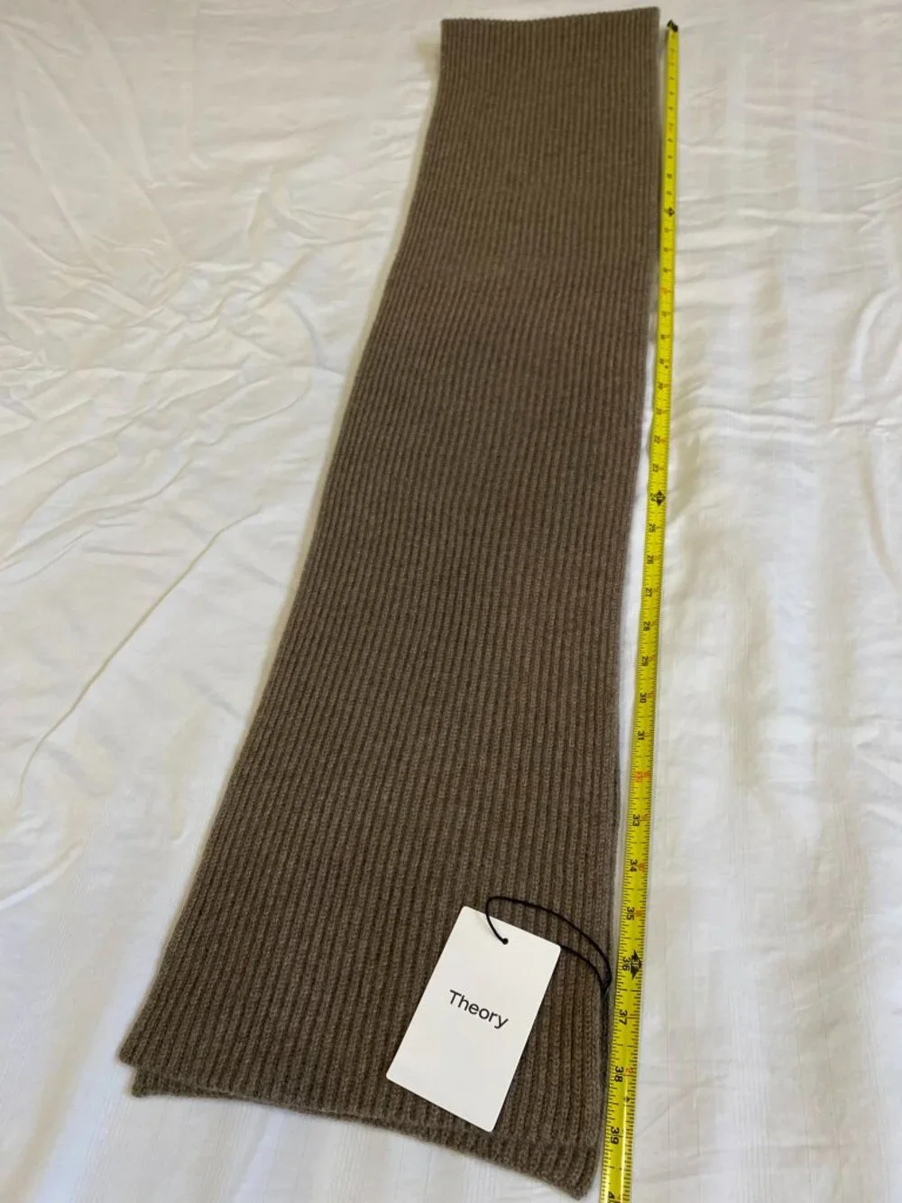 Theory mens dark feather melange cashmere scarf PO888704 NWT
